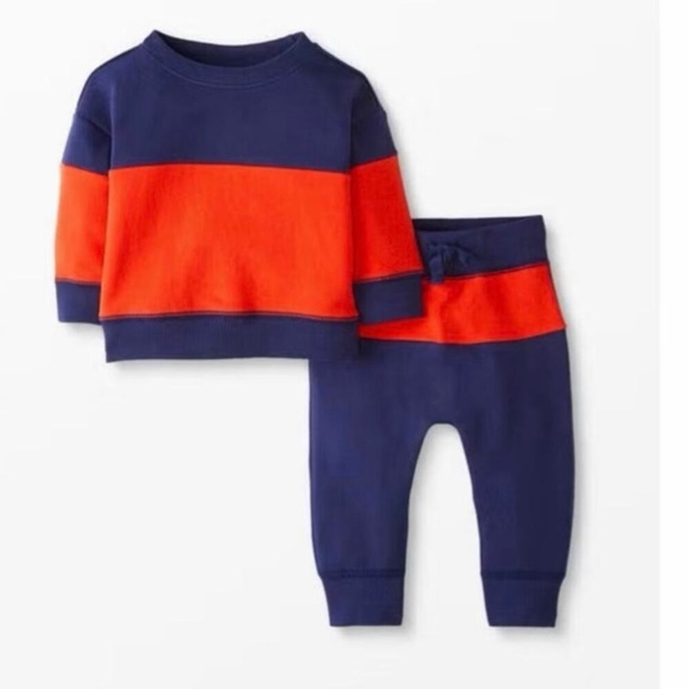 Hanna Andersson Baby Colorblock French Terry Sweats Set 80 cm 18-24